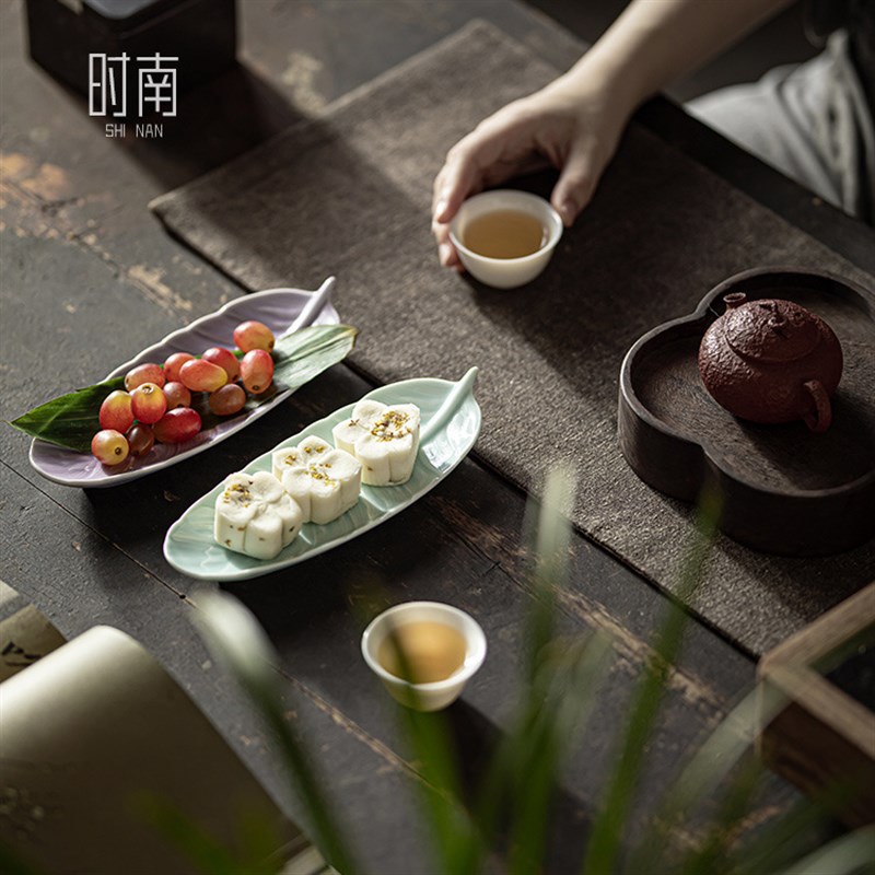速发陶瓷式古供盘糕点水盘果碟水果盘干果盘中复创意家用茶点盘点