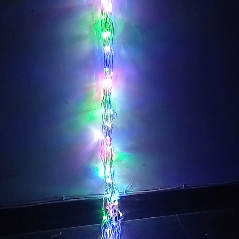 数码LED流水灯l窗帘灯水帘瀑布灯串春节阳台装饰彩灯闪灯七彩防冻