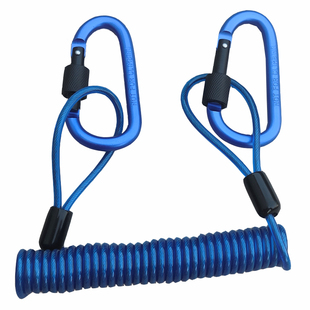 防盗钢丝失手绳自动伸缩弹簧绳船钓路亚钓鱼防护渔具防Y失手工具