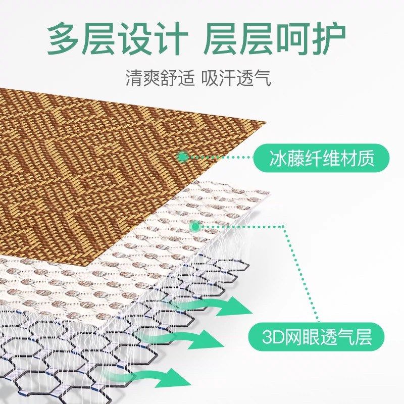 婴儿车凉席垫通用夏季宝宝推车坐垫儿童遛娃神器小U推车专用藤席