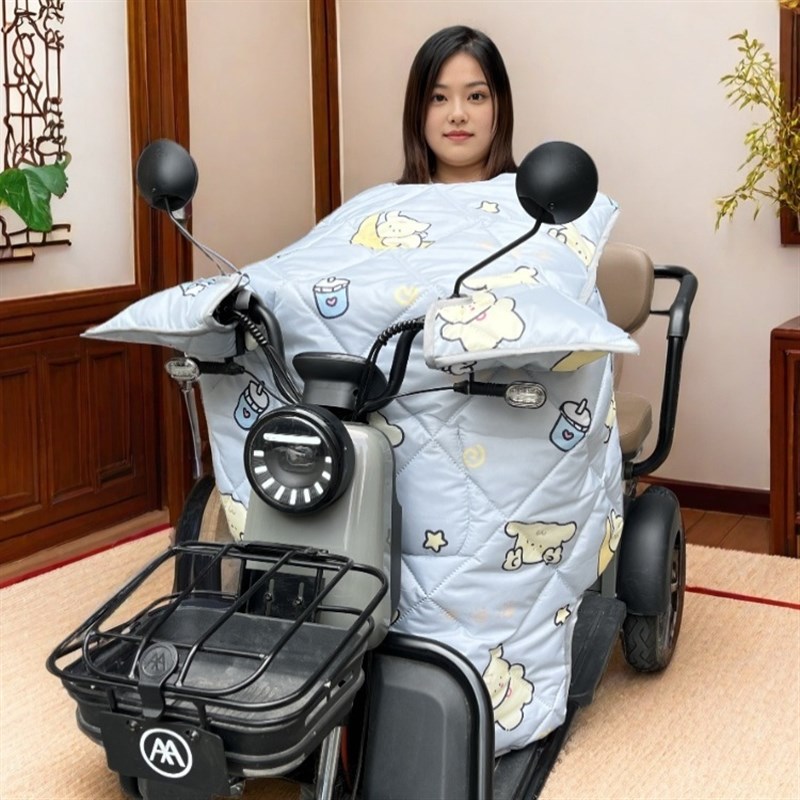 三轮车挡风被h四季中厚款防风防晒电三轮款春秋防风罩