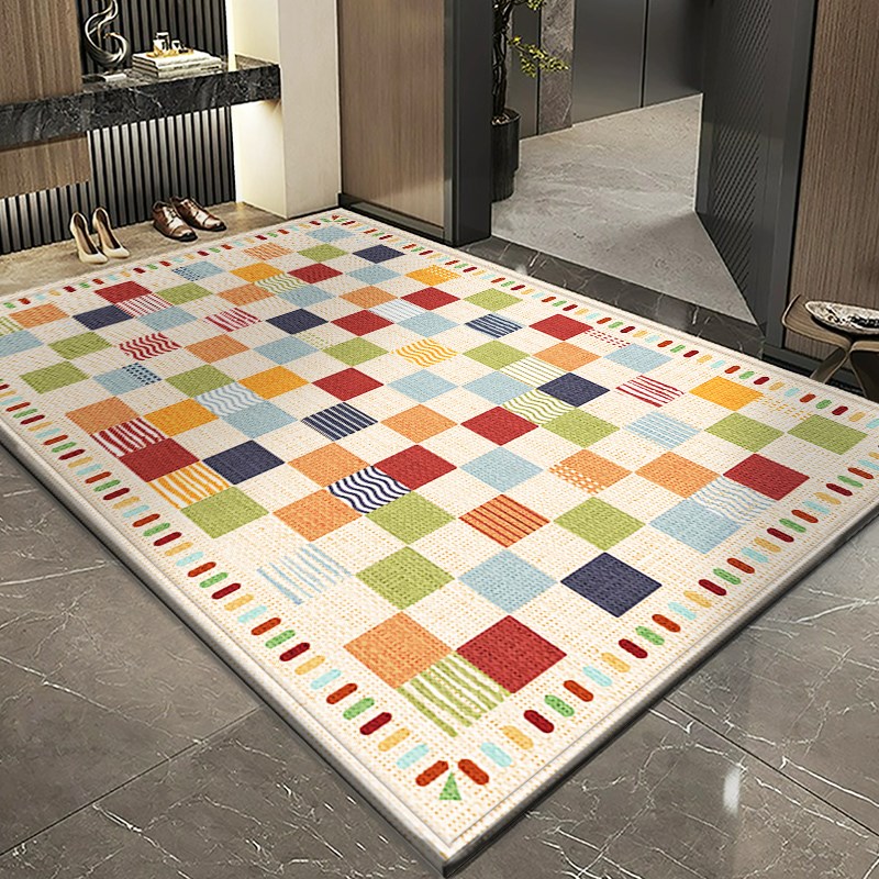 入户门地垫比利时绒新款轻u奢进门门口地毯玄关家用垫子耐脏防滑