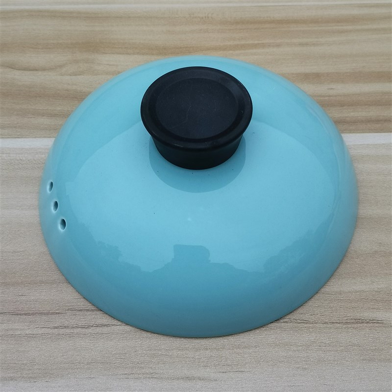 彩色陶瓷砂锅f盖子配件橙黄粉橘红色汤锅炖锅盖电炖药壶盖汤煲锅