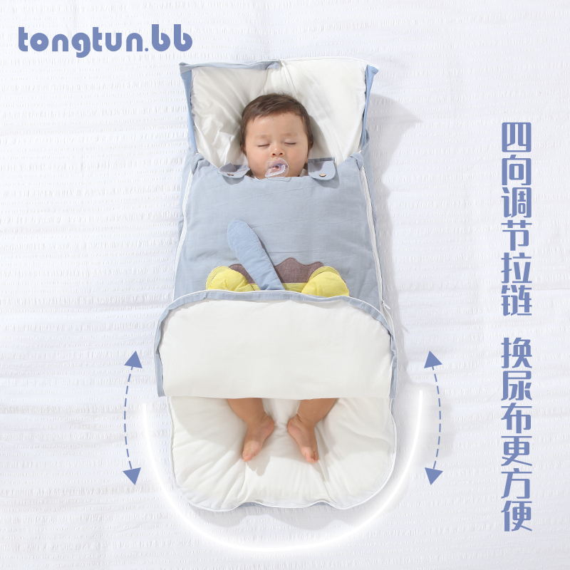 新生婴儿睡袋秋冬k厚款冬季宝宝纯棉防惊跳防踢被神器恒温四季通