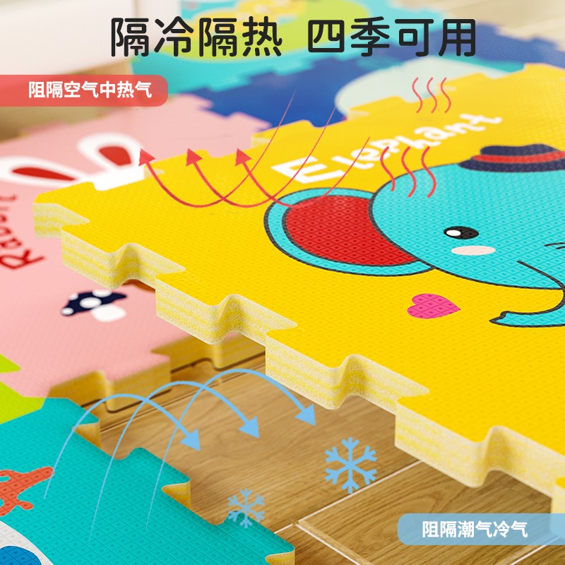 宝宝拼接爬爬垫婴儿加厚家用无甲醛地垫爬K行垫无毒无味泡沫游戏
