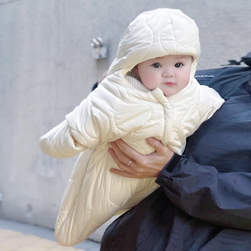 派大星保暖睡袋宝宝包被婴儿秋z冬加厚连体衣爬服初生儿外出抱被