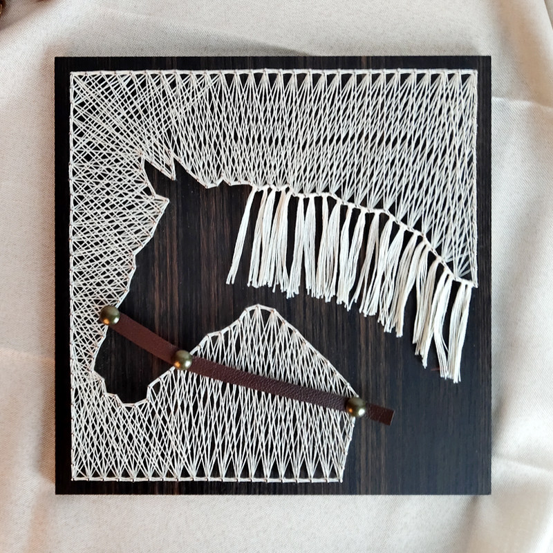 钉线画绕线画diy手工制作钉子画马弦H丝画立体材料包创意定制礼物