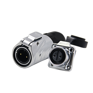 12防水2 8芯全金K属微小型方形座航空插头连接 凌科LP