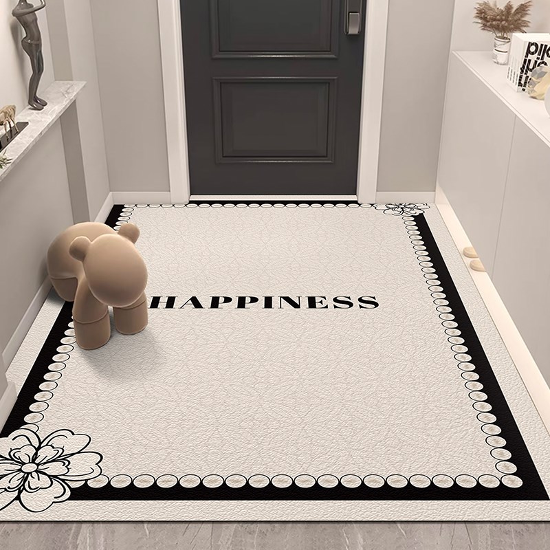 入户门地垫可擦免洗皮革spvc地垫进门家用脚垫轻奢高级大门口地毯