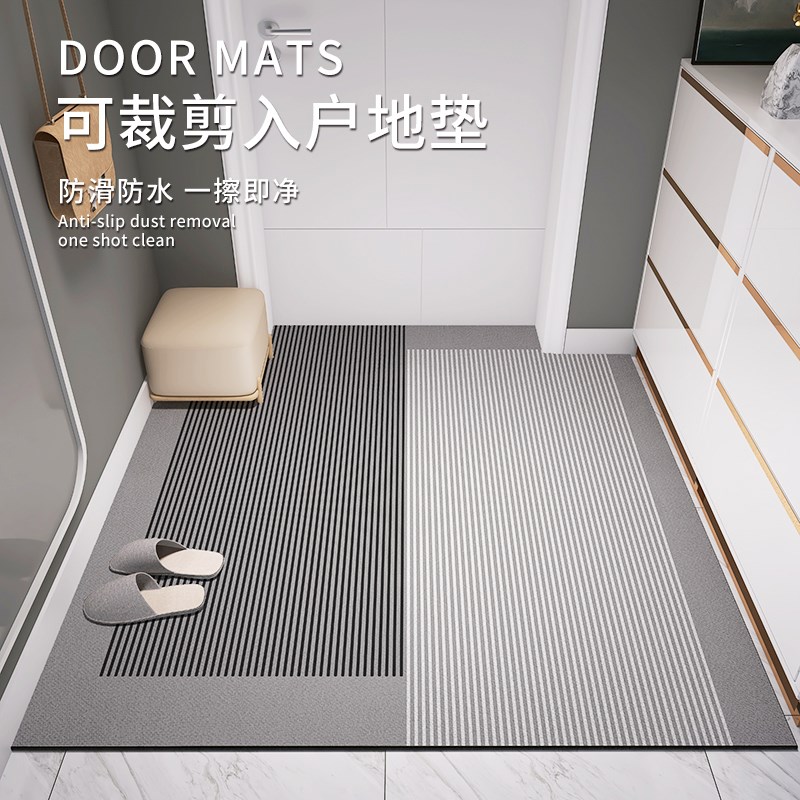 入户门地垫pvc免洗o进门脚垫厨房家用门口门垫防滑地毯垫子可裁剪