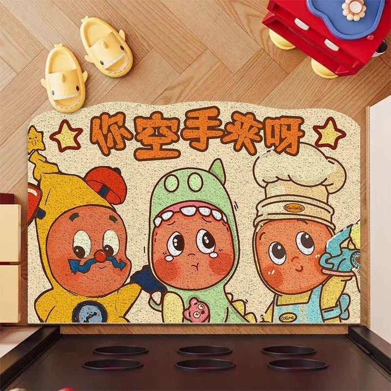 卡通星星人可爱高级地p垫入户门丝圈铺垫地垫厚实丝圈蹭土玄关脚
