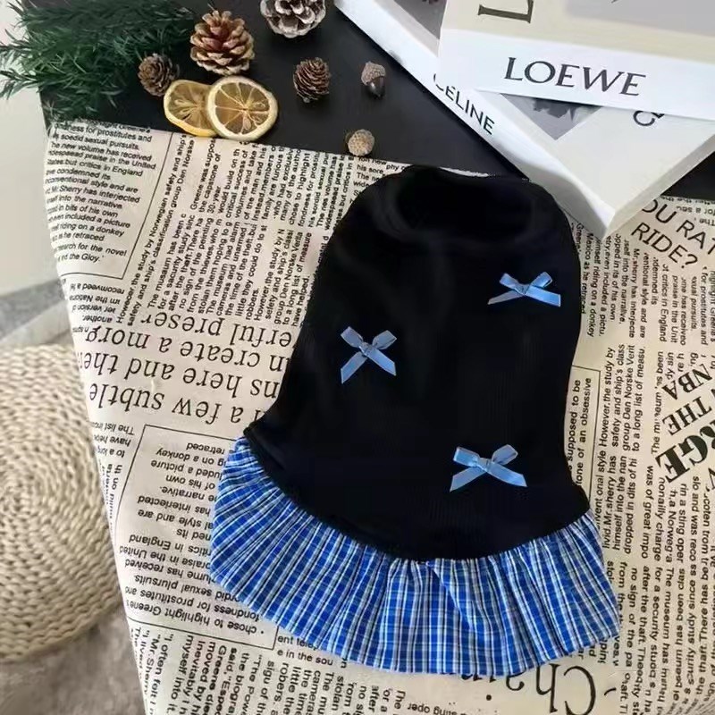 宠物狗狗猫咪衣服夏季透气薄款蝴C蝶结吊带连衣裙子泰迪比熊约克