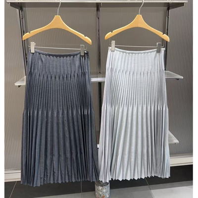 J南26春新款宽松版型百褶半身裙