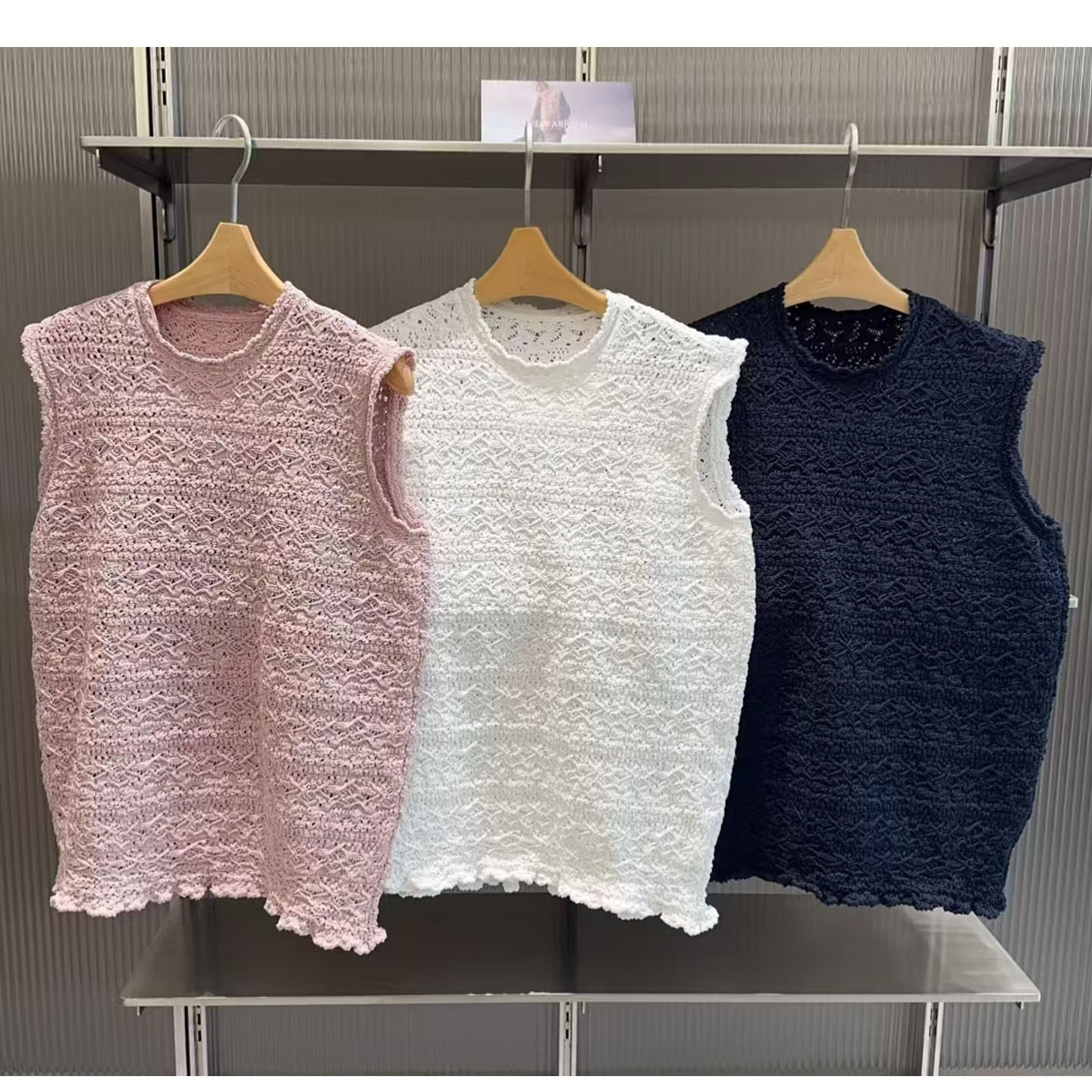 江南26春女新毛衫编织套头背心