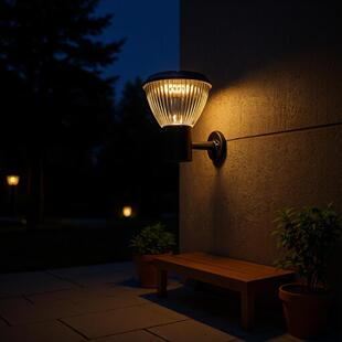 太阳能墙壁灯简约花园墙门灯中式壁挂灯装饰户庭院外防水壁灯