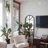 集馨铁艺镜子覆古全身镜背景玄关装 饰落地全身镜拱形理髲店镜新款