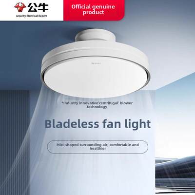 牛头无叶扇灯吸顶灯隐形吸顶扇灯无叶儿童卧室客厅餐厅灯F19A