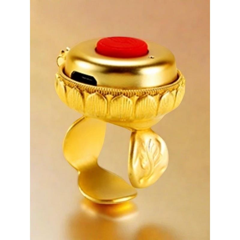 善妙计夜视充电OLED数显屏手按计数器迷你型戒指型鎏金记数器吊坠