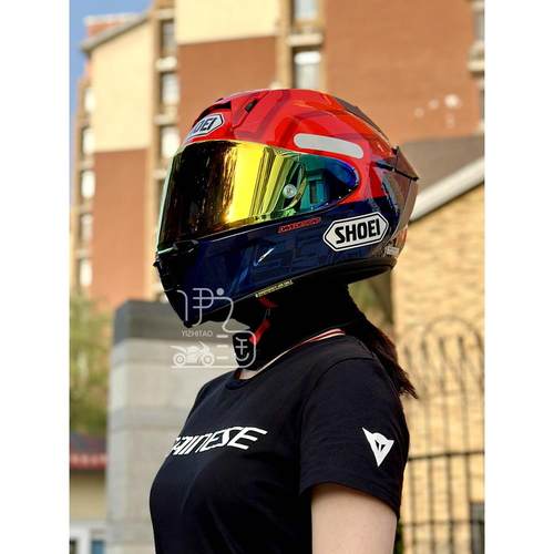 适用于SHOEI Z8 X15 X14镜片摩托车头盔电镀极光银黑茶色变色镜片