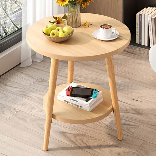 网红小桌子卧室坐地轻奢茶几客厅家用飘窗简约休闲阳台小圆桌实木