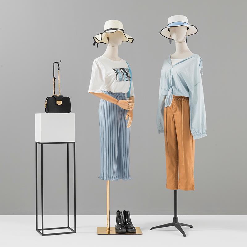 服装店模特服装女半身人台高档金色带头韩版全身道具假人体模特架