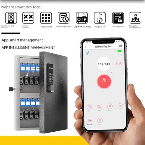 where密码智能壁挂式钥匙箱汽车物业房地产管理柜钥匙存储箱