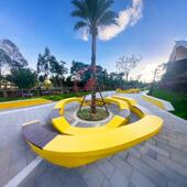 玻璃钢GRC围树座椅户外景观廊架定制FRP园林美陈吧台休息坐凳