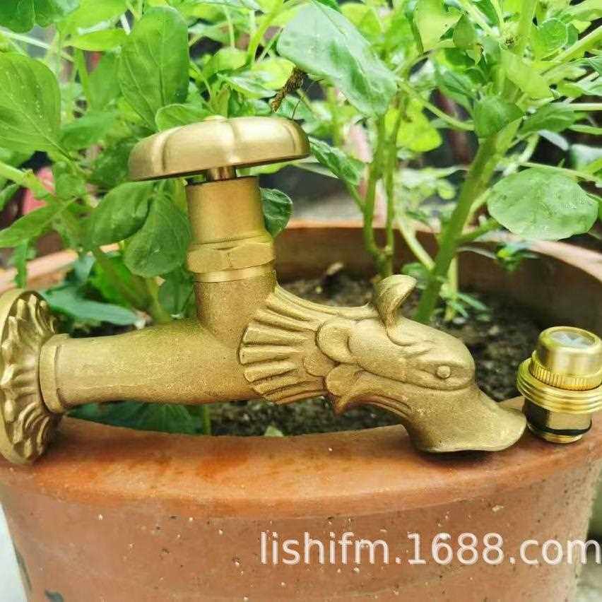 新款直销全铜动物水龙头 龙形水龙头 花园水龙头 园艺龙头 仿古做