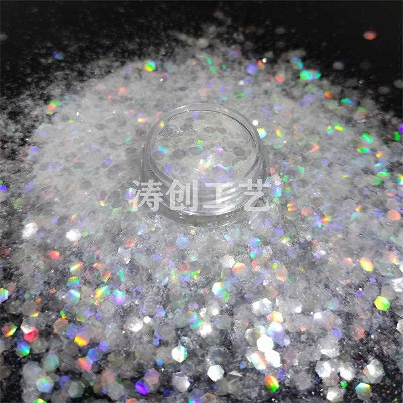 新款直销金葱粉镭射美甲亮片闪粉细粉混合爆闪混合六边日式指甲闪