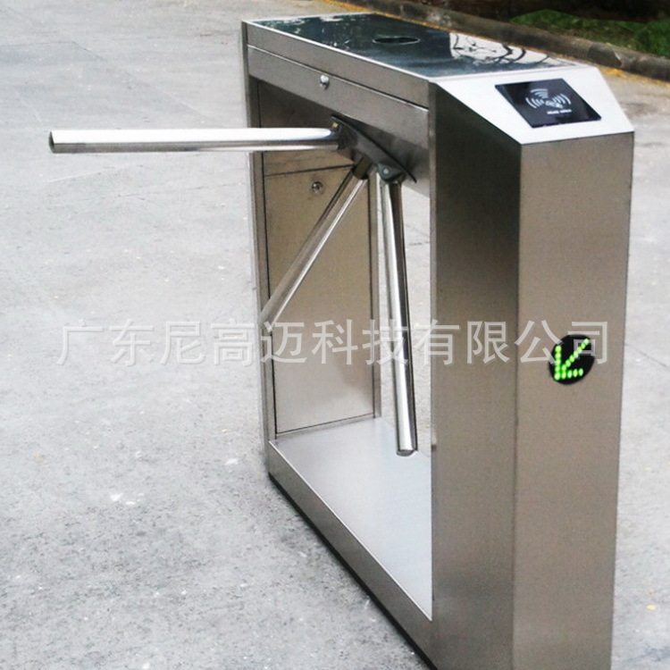 尼高迈桥式斜角三棍闸,健身馆通道进出控制闸,门禁消费三辊闸系统