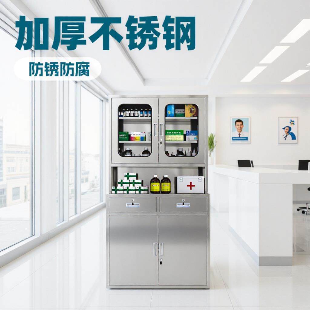 不锈钢西药柜304药品器械柜无菌柜实验室仪器柜201文件柜厂抽屉