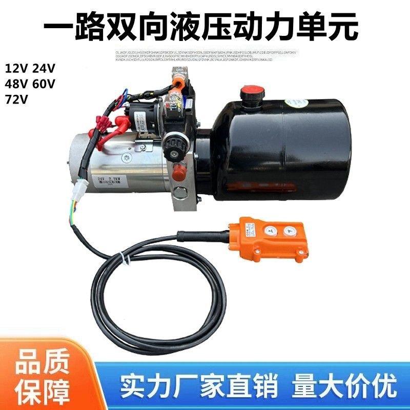 液压动力单元总成12V24V48V60V72微型单双向液压泵站电动升降平台