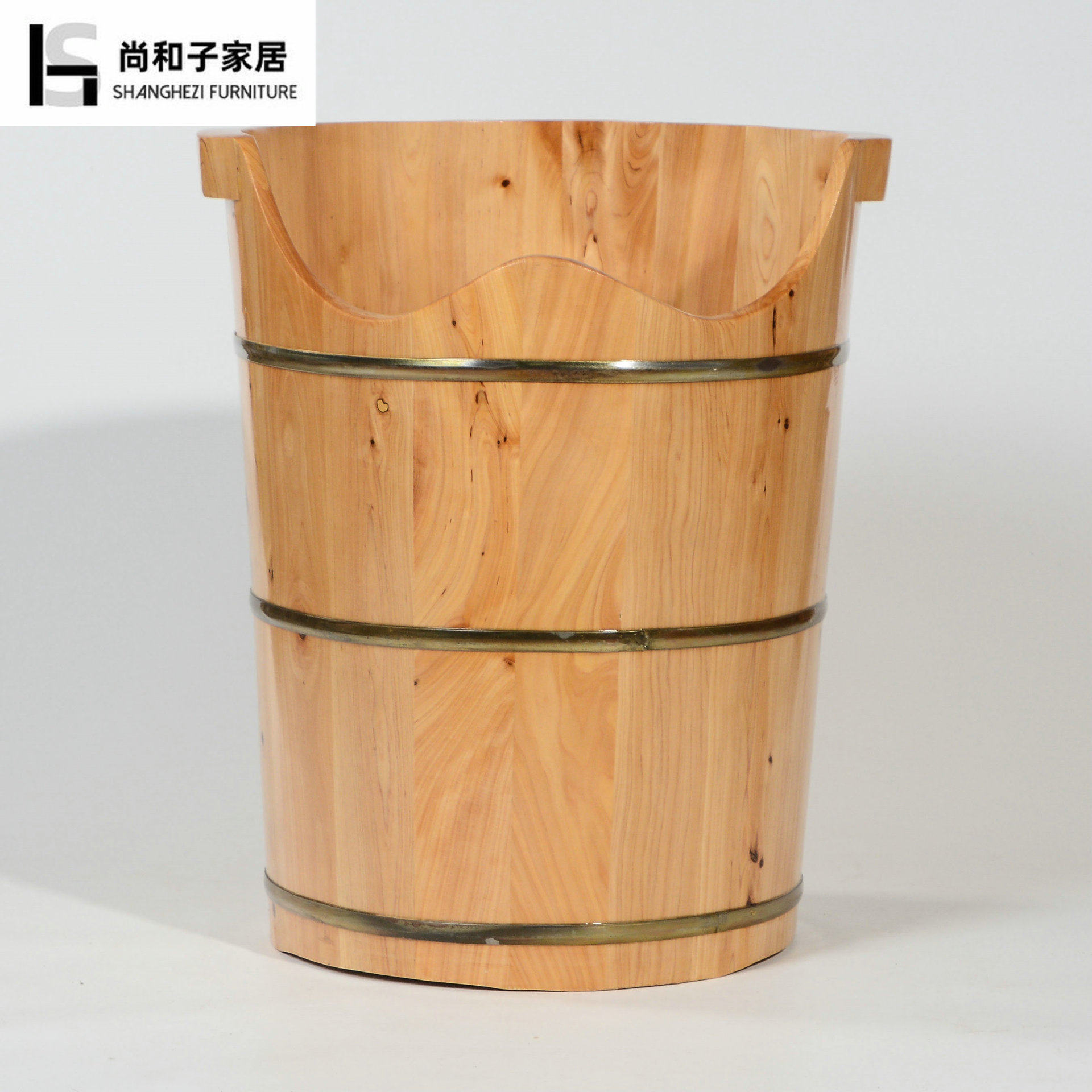 熏蒸香柏木足浴桶泡脚木桶家用高深桶木质洗脚桶过小腿实木足疗桶