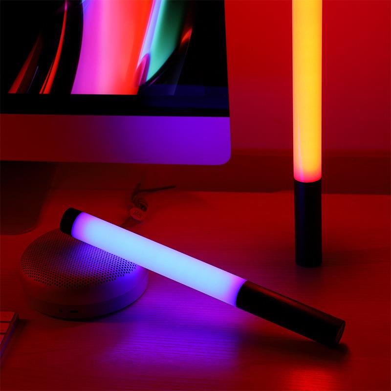 直销新款节庆日氛围灯rgb演唱会变色应援棒酒吧手持点舞发光棒充