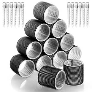 直销新款超大卷发器套装自握式卷发滚筒用于长中短厚细发刘海塑料