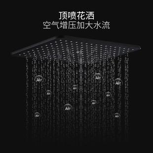 全铜家用恒温手持三档花洒淋雨套装 直销新款 黑色电镀沐浴卫生间淋