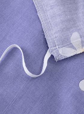 紫色全棉被套单件 小碎花被罩 植物花卉小清新1.5m 1.8米被套