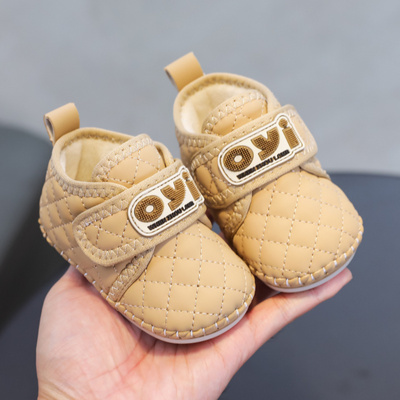 秋冬季一岁男宝宝棉鞋女软底学步鞋婴儿鞋子加绒6一12个月婴幼儿9