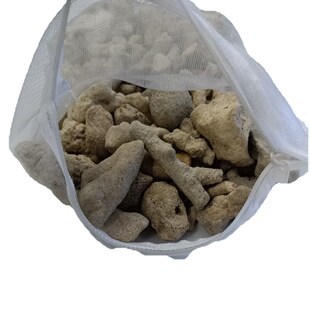 鱼缸水族箱过滤珊瑚石活性炭海鲜池鱼缸净化珊瑚石活性炭小网袋装