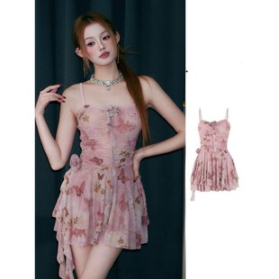 女生碎花泳装 遮肚显瘦高级感连体裙式 泳衣2025新款 泳衣女新爆款