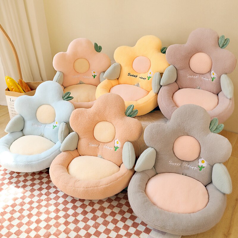 卡通儿童懒人小h沙发椅可爱花朵女生宝宝卧室读书角榻榻米蒲团坐