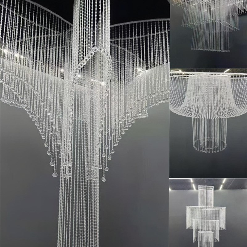 新款仿水晶亚克力珠帘婚庆路引婚礼吊顶挂件道具水晶梦装饰珠链