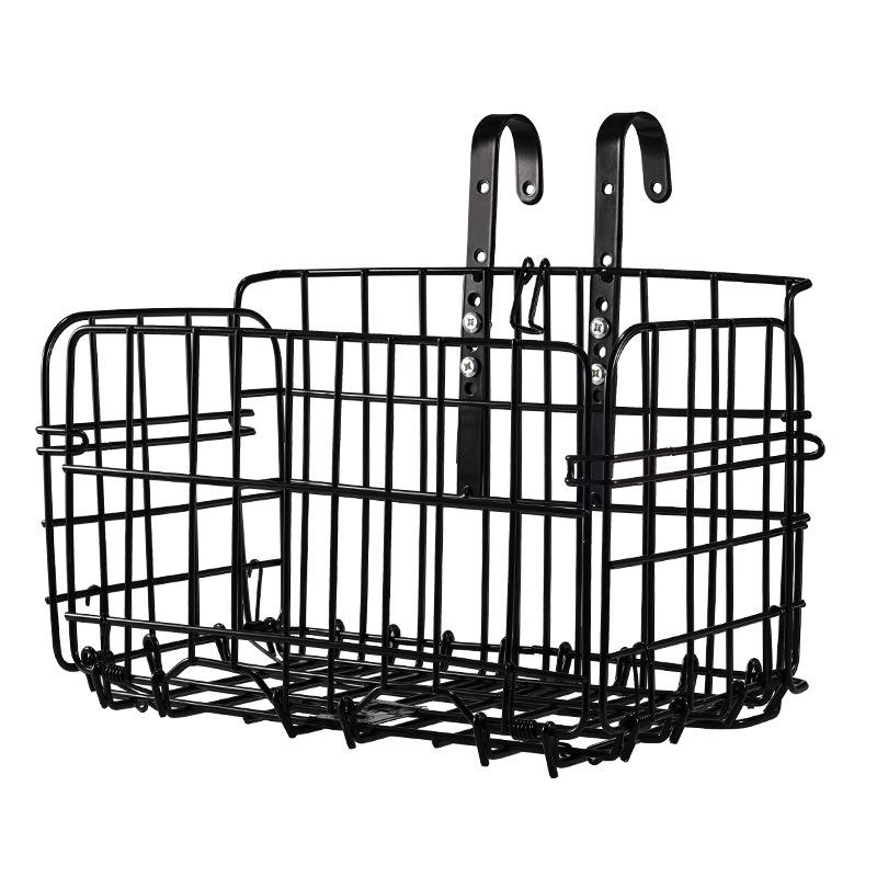 现货自行车摺叠车筐前车篮山地电动车後货架侧加粗挂篮车把前挂菜