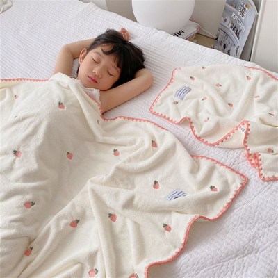 宝宝浴巾比纱布纯棉吸水超柔软新生婴儿大童洗澡巾秋冬款大毛巾