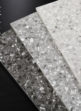 通体水磨石地砖 客厅地下室车库连锁店商场灰色防滑瓷砖600Z*1200