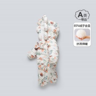 婴儿羽绒服冬装女宝宝羽绒连体衣婴幼儿加厚哈衣冬季公主外出服