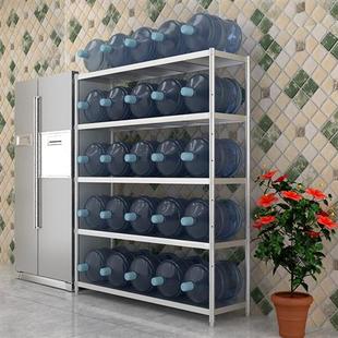 新款不锈钢厨房置物架五层落地多层仓库货架家用微波炉收纳储物整