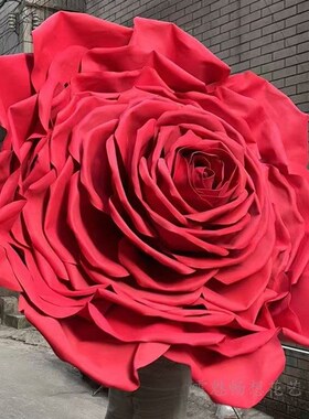 超大巨型玫瑰泡沫EVA户外花婚庆花大红色节日橱窗美陈布置网红花