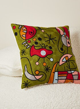 抱枕套含芯正方形全棉4545可爱卡通网红高级感床上靠枕套