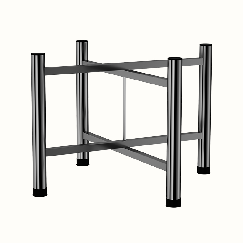 不锈钢桌腿大圆桌架可折叠支撑脚餐桌桌架桌脚架方桌子腿定制